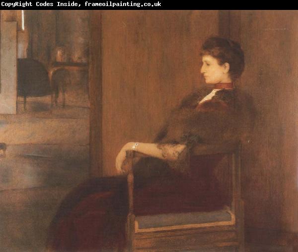 Fernand Khnopff Portrait of Madame de Bauer